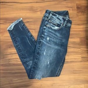 Silver ankle jeans! W 28 L 27